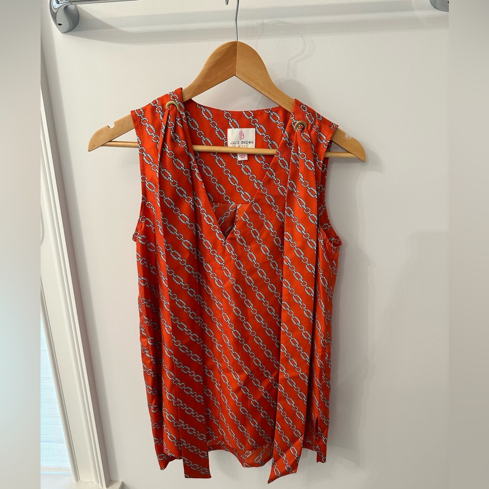 Julie Brown red work blouse